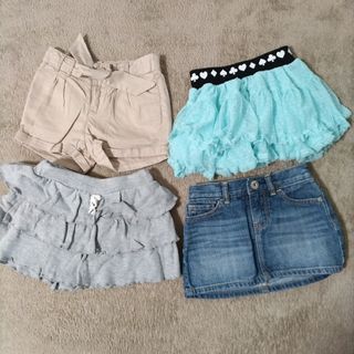 ベビーギャップ(babyGAP)のショートパンツ＆スカート　4点セット　80(スカート)