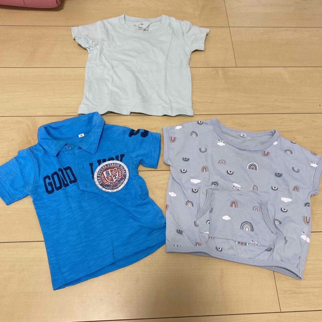 半袖　３点セット キッズ/ベビー/マタニティのベビー服(~85cm)(Ｔシャツ)の商品写真