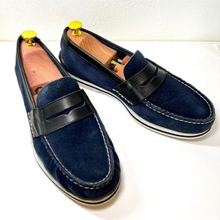 スペリートップサイダー(SPERRY TOP-SIDER)のスペリートップサイダー デッキシューズ 9W 27㎝ スエード✖レザー ネイビー(デッキシューズ)