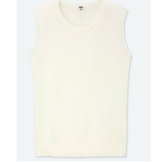 ユニクロ(UNIQLO)のタグ付き！UNIQLO UVカットスーピマコットンノースリーブセーター(ニット/セーター)