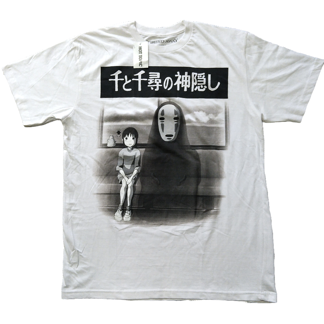 ジブリ - 千と千尋の神隠し Tシャツ M 白 千尋 カオナシ アニメT ジブリ - 千と千尋の神隠し Tシャツ M 白 千尋 カオナシ アニメT