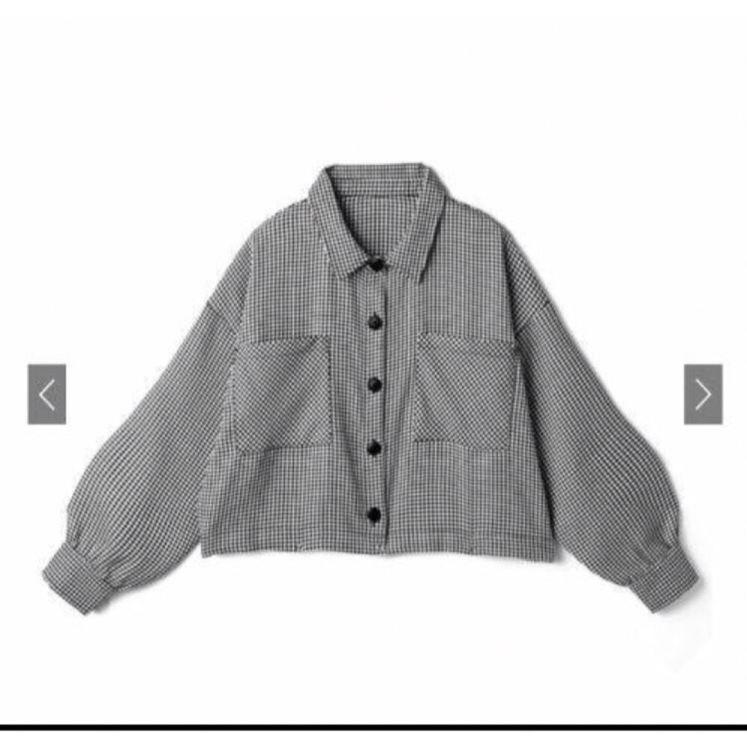 GRL(グレイル)のgrl 千鳥柄ショート丈オーバーシャツ[gc80] レディースのトップス(シャツ/ブラウス(長袖/七分))の商品写真