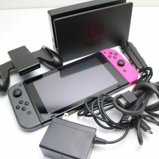 ニンテンドースイッチ(Nintendo Switch)のNintendo Switch グレーネオンピンク  M222(家庭用ゲーム機本体)