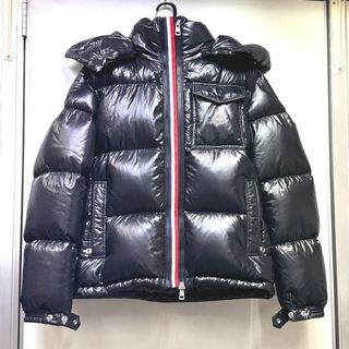 モンクレール(MONCLER)のモンクレール ダウンジャケット MONT BELIARD フーデッド ジャケット ブラック #1 Ft603281 中古(ダウンジャケット)