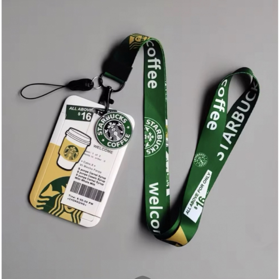 Starbucks Coffee(スターバックスコーヒー)のスターバックス　スタバIDカードケース社員証ホルダー ネックストラップ定期28 レディースのファッション小物(パスケース/IDカードホルダー)の商品写真
