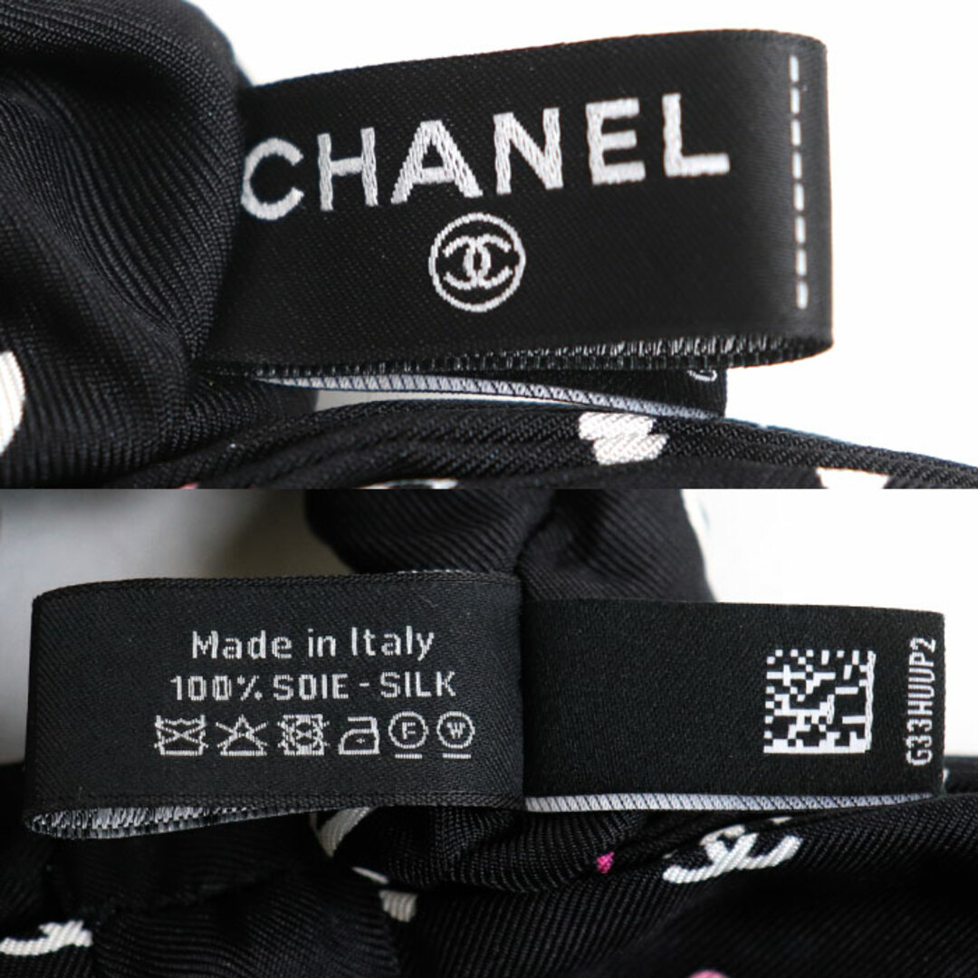 CHANEL(シャネル)のCHANEL シャネル シルク リボン ヘアアクセサリー シュシュ レディース【中古】【美品】 レディースのアクセサリー(その他)の商品写真