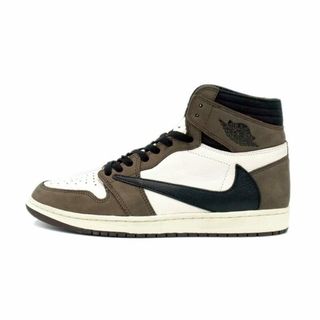 ナイキ(NIKE)のナイキ NIKE × トラヴィス スコット Travis Scott ■ 【 AIR JORDAN 1 RETRO HIGH OG CD4487 100 】 エア ジョーダン 1 ハイ スニーカー　w18150(スニーカー)