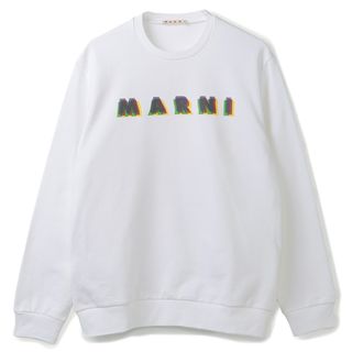 マルニ(Marni)のマルニ MARNI 【大人もOK】キッズ トレーナー RAINBOWロゴ スウェットシャツ 長袖 2024年春夏新作 M01076 M00J6 0M100(Tシャツ/カットソー)