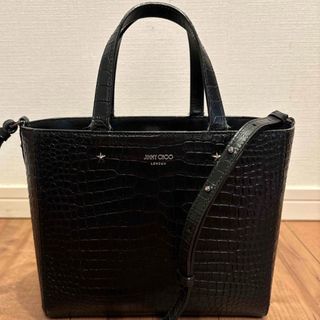 ジミーチュウ(JIMMY CHOO)のジミーチュウ　クロコ型押しレザー 2WAYトートバッグ(ショルダーバッグ)