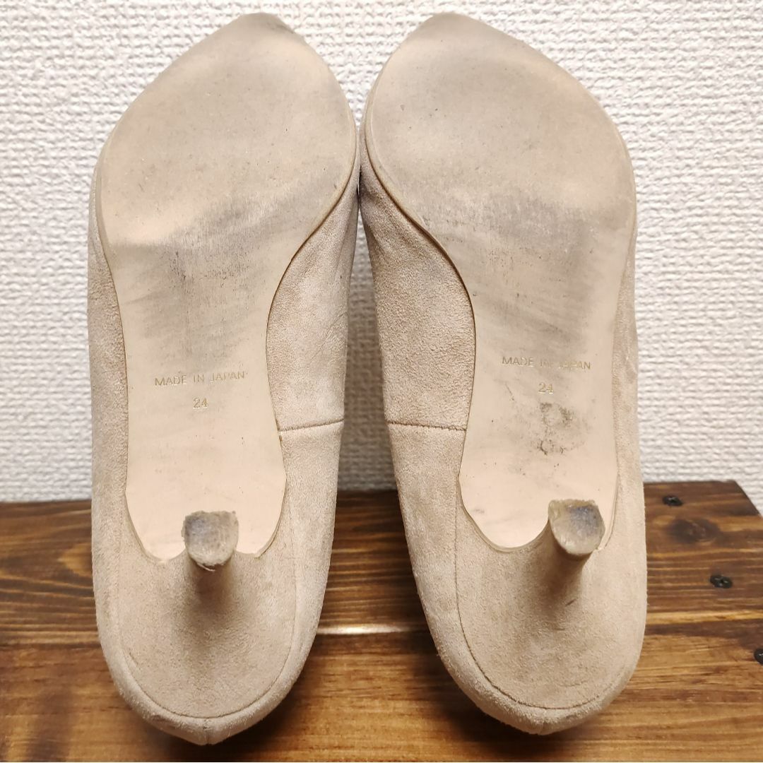 CHIAKIKATAGIRI チアキカタギリ　パンプス　ベージュ　24.0cm レディースの靴/シューズ(ハイヒール/パンプス)の商品写真
