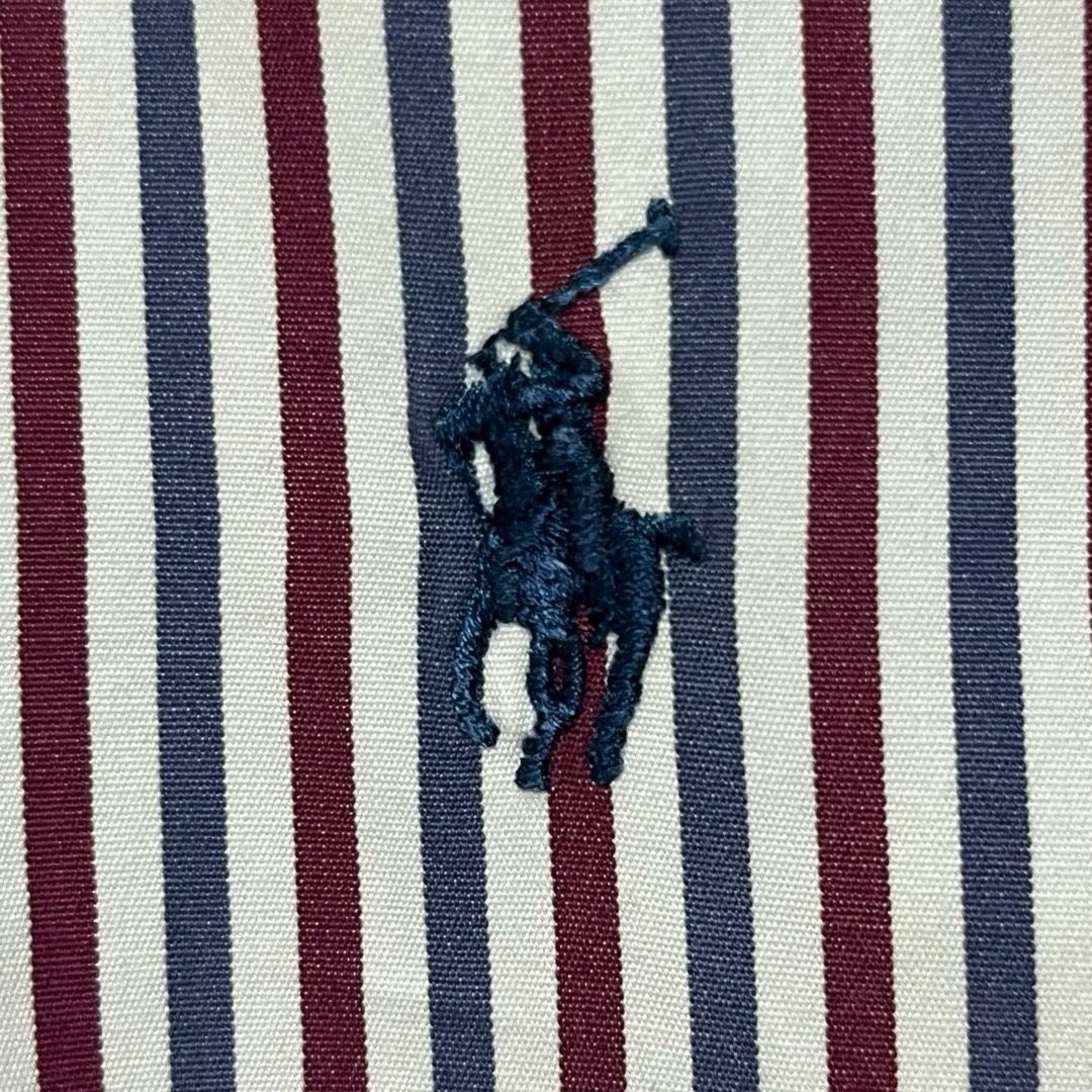 Ralph Lauren(ラルフローレン)のラルフローレン BDシャツ 長袖 赤青白ストライプ 紺ポニー刺繍 XL メンズのトップス(シャツ)の商品写真