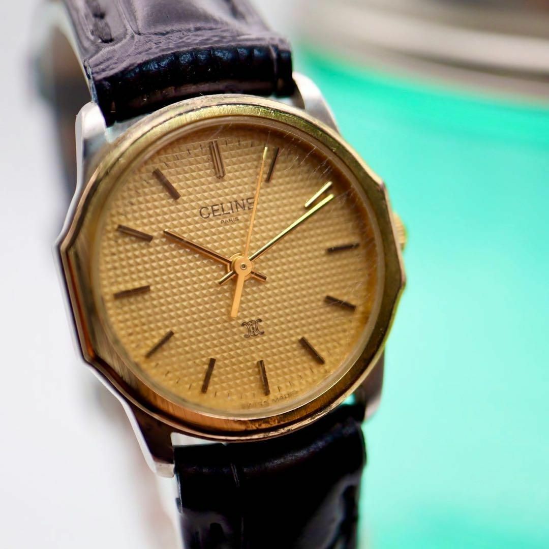 celine(セリーヌ)の美品 CELINE ラウンド ゴールド クォーツ レディース腕時計 721 レディースのファッション小物(腕時計)の商品写真