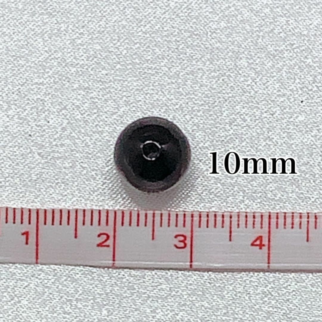 【R2199】パールビーズ　穴あり　ブラック　10mm 100個 ハンドメイドの素材/材料(各種パーツ)の商品写真