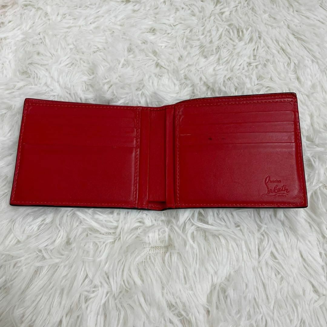 Christian Louboutin(クリスチャンルブタン)の美品 ルブタン スニーカーソール コンパクトウォレット 二つ折り 本革 正規品 レディースのファッション小物(財布)の商品写真