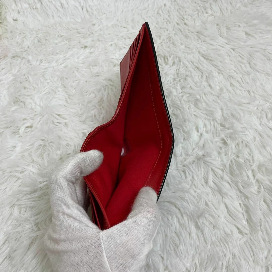 Christian Louboutin(クリスチャンルブタン)の美品 ルブタン スニーカーソール コンパクトウォレット 二つ折り 本革 正規品 レディースのファッション小物(財布)の商品写真