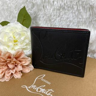 クリスチャンルブタン(Christian Louboutin)の美品 ルブタン スニーカーソール コンパクトウォレット 二つ折り 本革 正規品(財布)