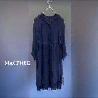 MACPHEE - 美品【マカフィー】トゥモローランド　シルクワンピース　M　チュニック ワンピース