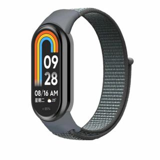 Xiaomi Smart Band8 ベルト バンド ナイロン ループ グレー(モバイルケース/カバー)