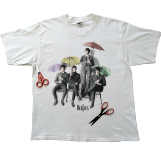 THE BEATLES - 古着　©1995　ビートルズ　Tシャツ　XLサイズ　白　ロックT　