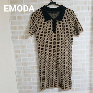 EMODA - EMODA モノグラムポロワンピース