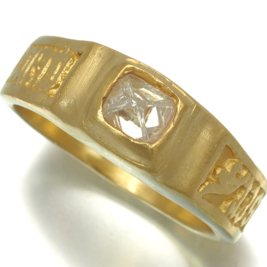 スワ リング ダイヤ 0.87ct  ルネッサンス アンカット 原石 14号 K22  レディースのアクセサリー(リング(指輪))の商品写真
