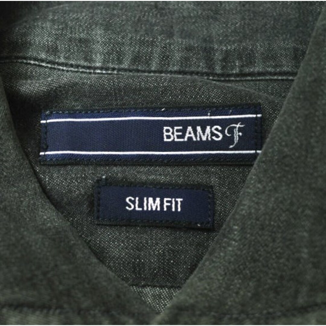 BEAMS F(ビームスエフ)のBEAMS F ビームスエフ イタリア製 ダンガリーワイドカラーシャツ 21-11-2108-813 S BLACK 長袖 ドレス トップス【中古】【BEAMS F】 メンズのトップス(シャツ)の商品写真