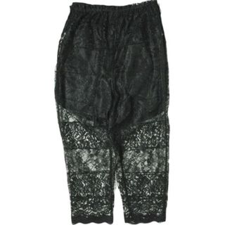 maturely マチュアリー 19SS Multi Lace Unit Pants マルチレースユニットパンツ 13-04-0647-101 ONE SIZE ブラック BEAMS イージー ボトムス【中古】【maturely】(カジュアルパンツ)