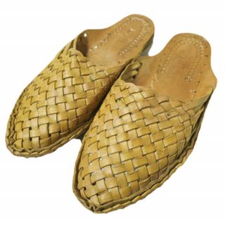 KENNETH FIELD ケネスフィールド INDIA SANDAL レザー編み込み インドサンダル 5(22-23cm程度) TAN ペタンコ シューズ【中古】【KENNETH FIELD】(サンダル)