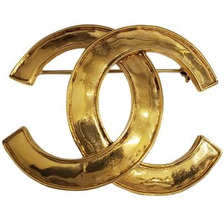 シャネル(CHANEL)のCHANEL シャネル ココマーク ブローチ 中古 良品 ゴールド ヴィンテージ アクセサリー 32404K289(ブローチ/コサージュ)