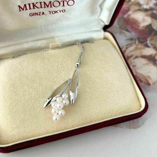 ミキモト MIKIMOTO あこや真珠 パールネックレス 美品 シルバー(ネックレス)