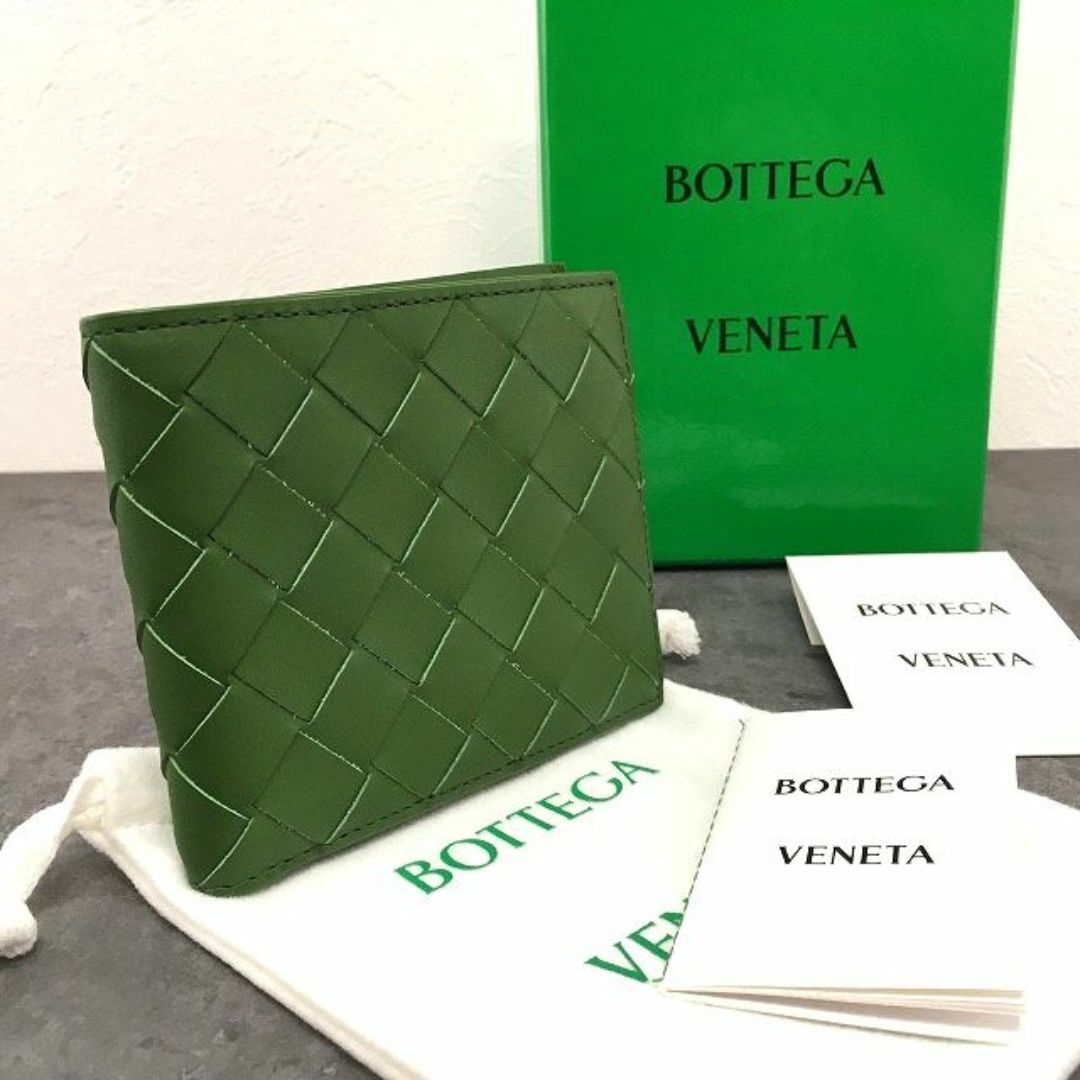 Bottega Veneta(ボッテガヴェネタ)の未使用品 BOTTEGAVENETA 札入れ グリーン 63 メンズのファッション小物(折り財布)の商品写真