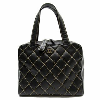 シャネル(CHANEL)のシャネル CHANEL ハンドバッグ ワイルドステッチ レザー ブラック レディース 送料無料【中古】 w0167i(ハンドバッグ)