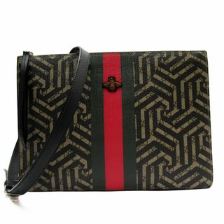 グッチ(Gucci)のグッチ GUCCI 斜め掛けショルダーバッグ クラッチバッグ GGカレイド PVC/レザー ベージュ/ブラック/マルチカラー シルバー メンズ 429004 送料無料【中古】 w0175j(ショルダーバッグ)