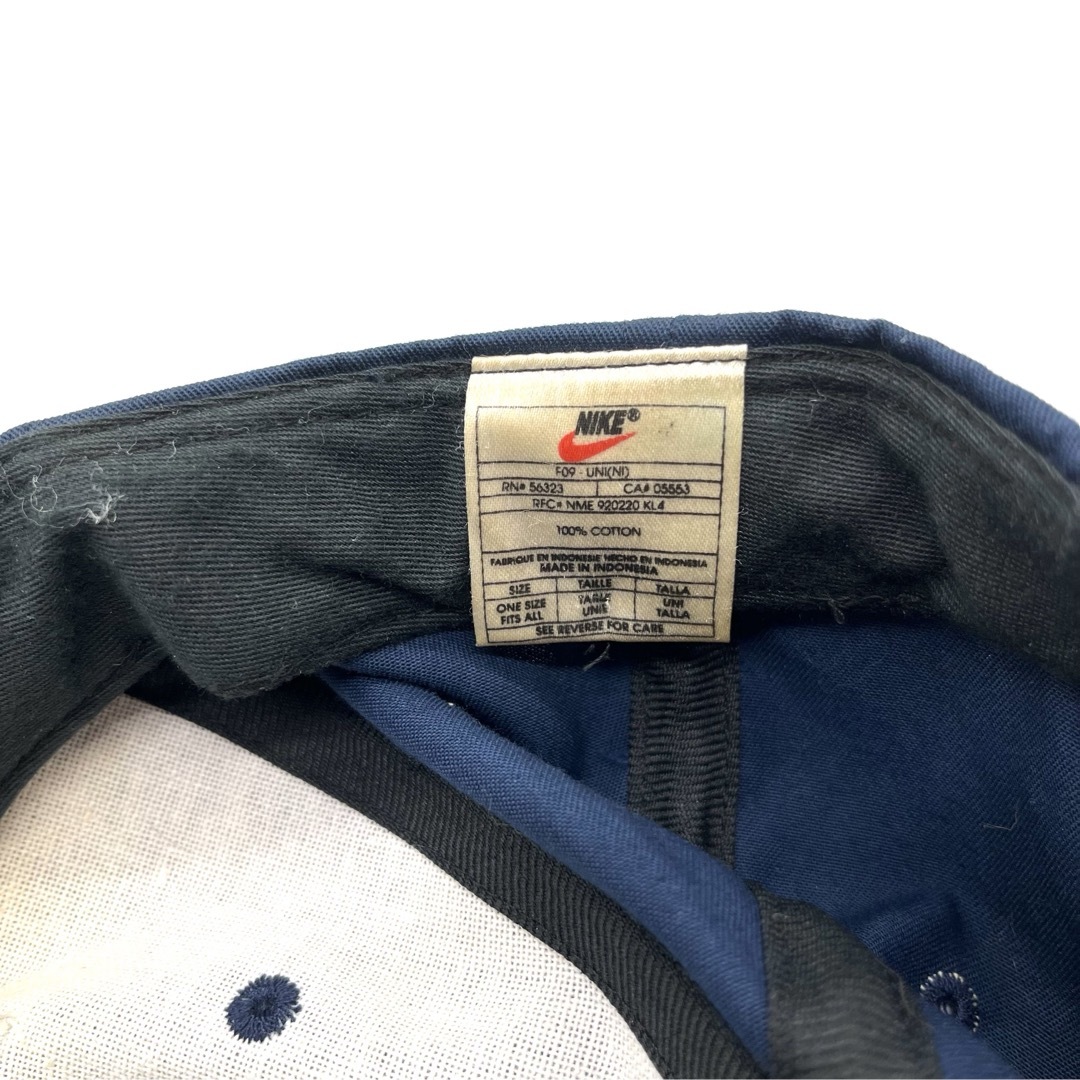 NIKE(ナイキ)の【90s】NIKE スウォッシュロゴキャップ 6パネル スナップバック 白タグ メンズの帽子(キャップ)の商品写真