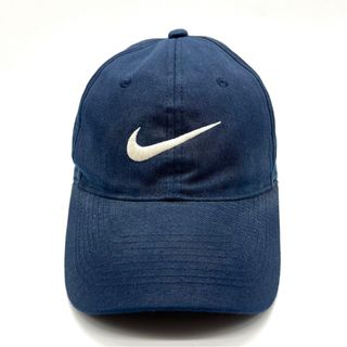 ナイキ(NIKE)の【90s】NIKE スウォッシュロゴキャップ 6パネル スナップバック 白タグ(キャップ)