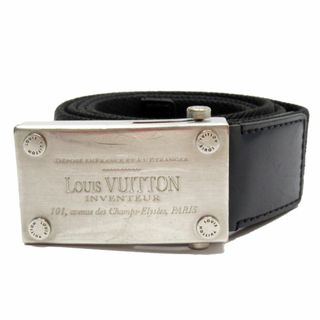 ルイヴィトン(LOUIS VUITTON)のルイ ヴィトン LOUIS VUITTON ベルト サンチュール ベンガル キャンバス/メタル ブラック/シルバー メンズ M9801 送料無料【中古】 w0183a(ベルト)