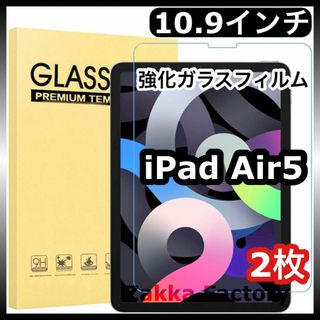 2枚 iPad Air5 10.9 フィルム カバー アイパッド エアー5(その他)