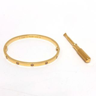 カルティエ(Cartier)のカルティエ CARTIER ラブブレス スモール 新型 10P フルダイヤ ブレスレット K18YG ゴールド(ブレスレット/バングル)