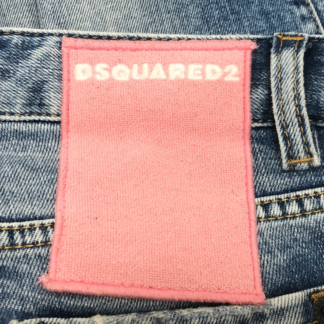 DSQUARED2(ディースクエアード)のディースクエアード DSQUARED2 ダメージ S72LB0629 デニムパンツ デニム ブルー レディースのパンツ(デニム/ジーンズ)の商品写真