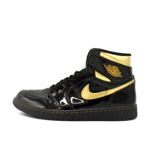 ナイキ(NIKE)のナイキ NIKE ■ 【 AIR JORDAN 1 HIGH OG Black Metalic Gold 555088 032 】 エア ジョーダン 1 ハイ ブラック メタリック ゴールド スニーカー　f21741(スニーカー)