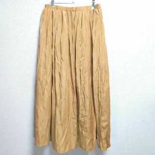 【Quelle Chance】ケルシャンス スカート（XL）ブラウン レーヨン(ロングスカート)