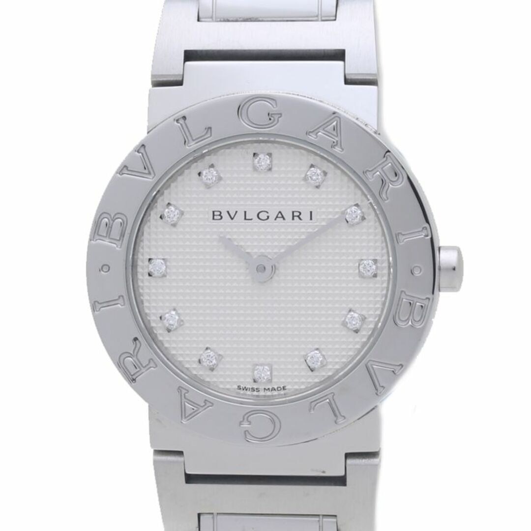 BVLGARI(ブルガリ)のBVLGARI ブルガリ ブルガリブルガリ BB26WSS/12 BB26SS 12Pダイヤモンド【磨き済/電池交換済】ステンレススチール  レディース /39416【中古】【腕時計】 レディースのファッション小物(腕時計)の商品写真