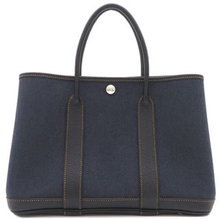 エルメス(Hermes)のエルメス HERMES トートバッグ ガーデンパーティーTPM トワルアッシュ ネゴンダ デニムフォンセ シルバー金具 紺  □P刻印 【箱】【中古】(トートバッグ)