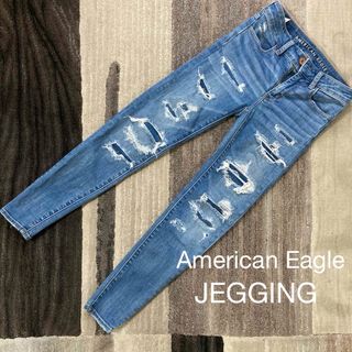 アメリカンイーグル(American Eagle)の【送料無料】アメリカンイーグル　ジェギング　スキニーデニム　ジーンズ　サイズ00(デニム/ジーンズ)