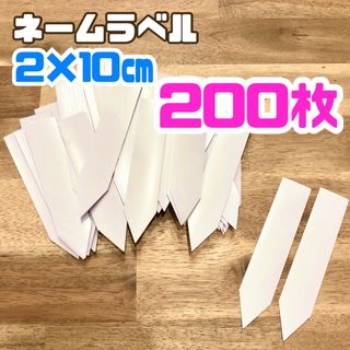 200枚 園芸 ネーム ラベル 2×10 ホワイト 白 観葉植物 (その他)