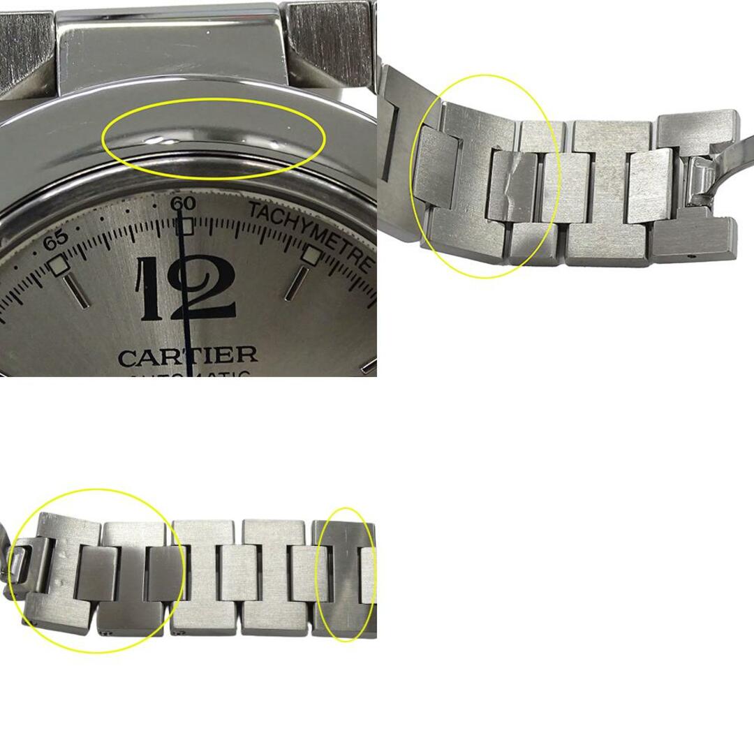 Cartier(カルティエ)のカルティエ Cartier 時計 ボーイズ ブランド パシャC クロノグラフ デイト 自動巻き AT ステンレス SS W31048M7 シルバー 磨き済み 【中古】 レディースのファッション小物(腕時計)の商品写真