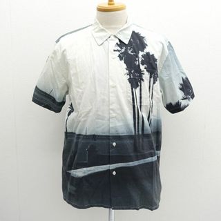 X-LARGE ◆半袖シャツ/オープンカラーシャツ/総柄/ホワイト/サイズL 01182409 【メンズ/MEN/男性/ボーイズ/紳士】 メンズファッション【中古】 [0220481764](シャツ)