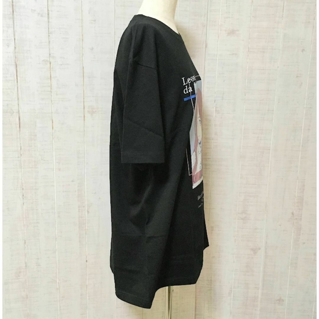 r582  XXXL【新品】 レオナルド・ダ・ヴィンチ 　レディース 黒 レディースのトップス(Tシャツ(半袖/袖なし))の商品写真