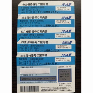 ANA 株主優待券5枚　2024年5月31日搭乗まで(航空券)