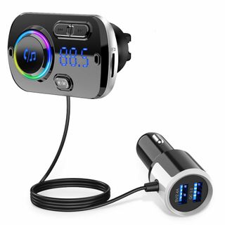 【色:銀】Pfumisa FMトランスミッター Bluetooth 車用 車載B(その他)